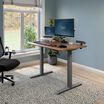 raised desk in a home office setting